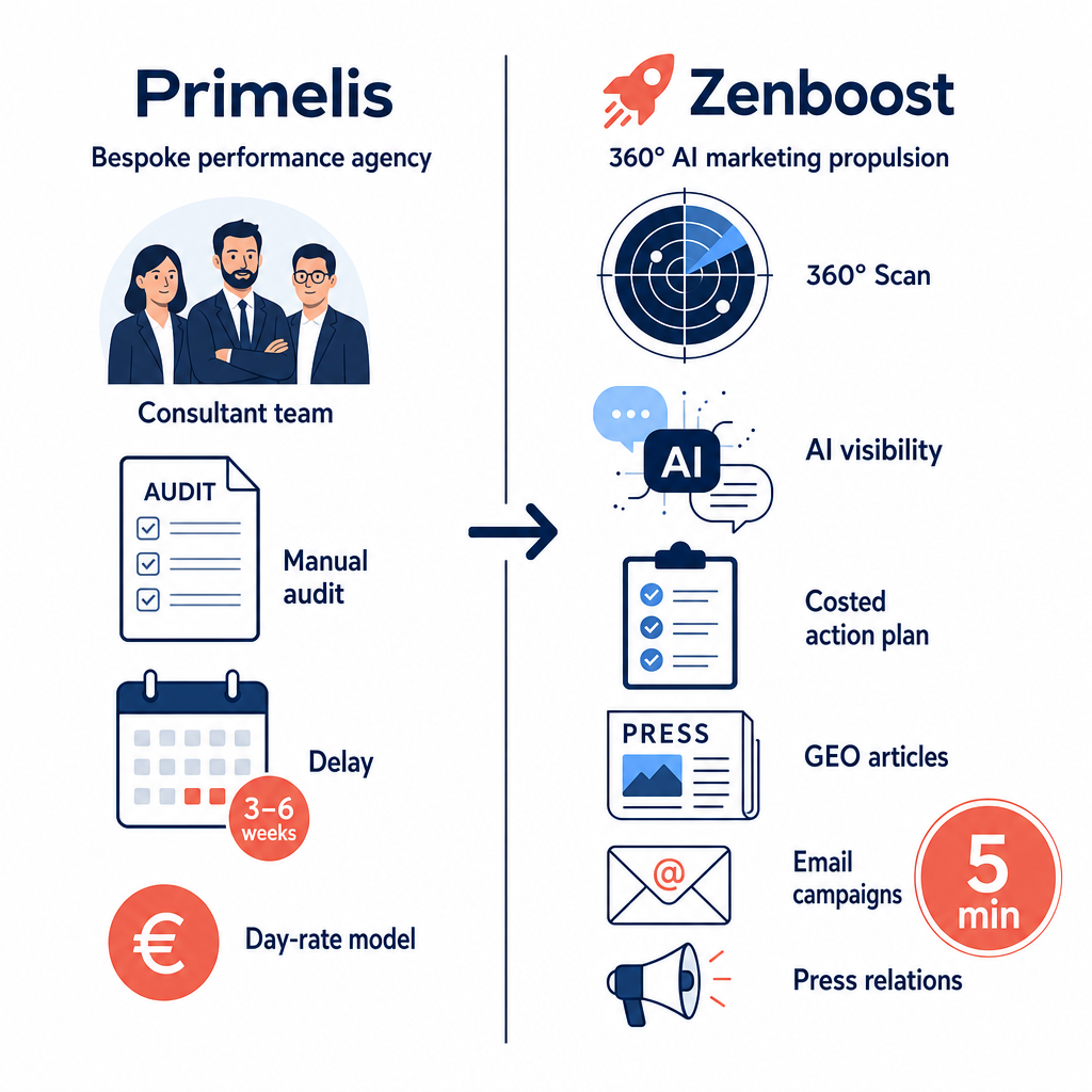 Comparatif Zenboost / Primelis