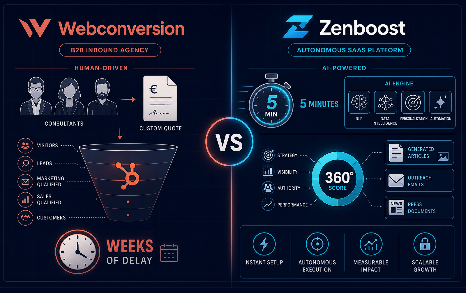 Comparatif Zenboost / Webconversion